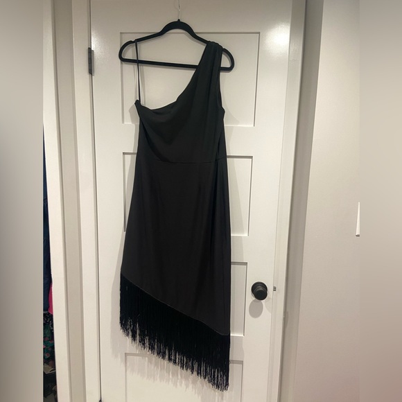 Hutch one shoulder fringe asymmetric dress - Picture 8 of 12